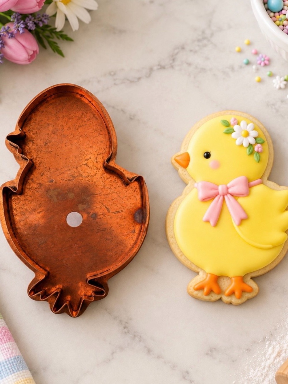 Martha Stewart Vintage Chick Cookie Cutter with Copper Finish